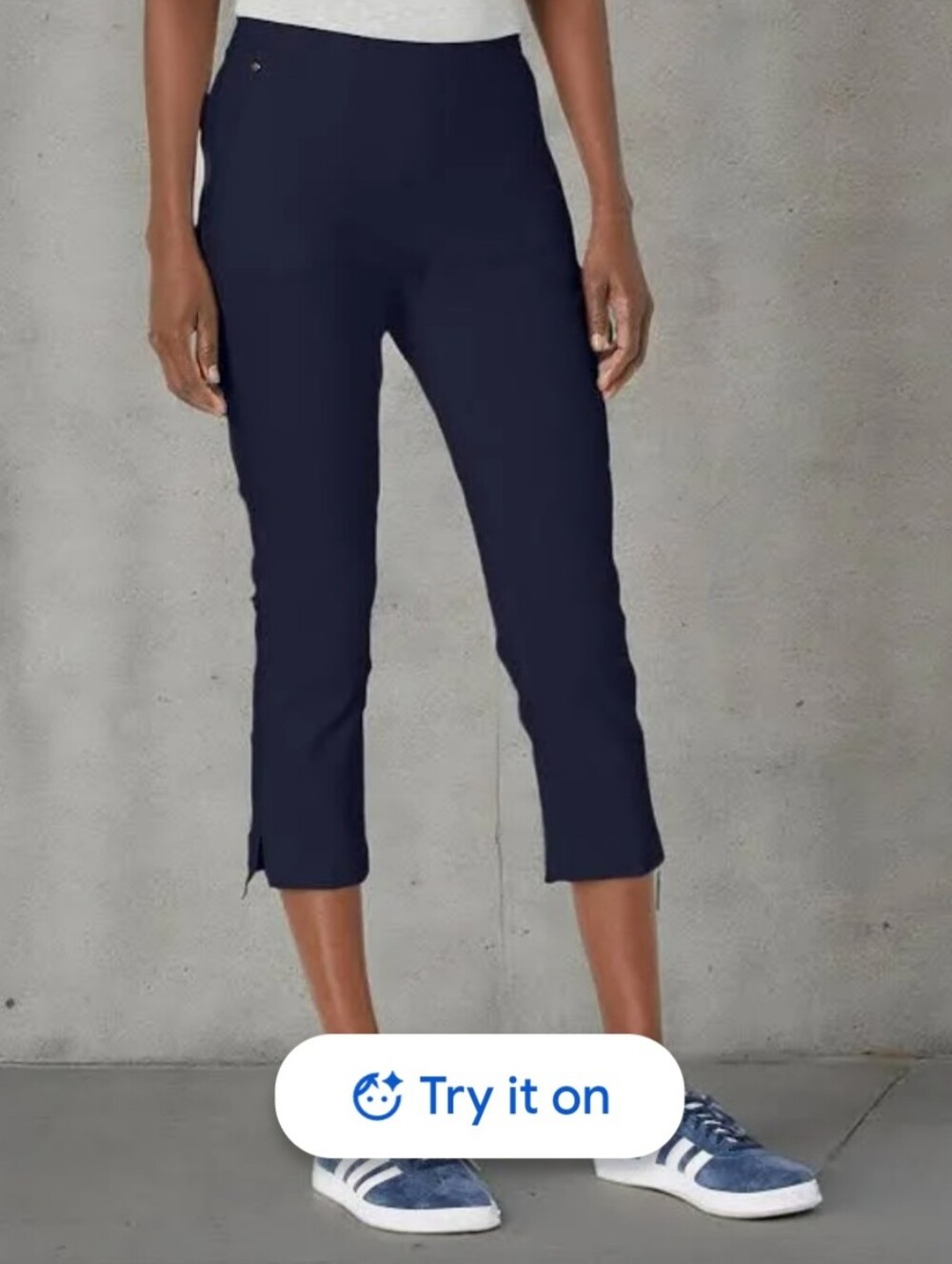 Tribal Navy Blue Flatten It Cropped Pants Size 6